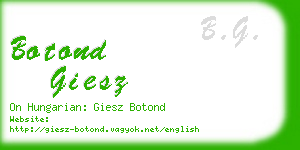 botond giesz business card